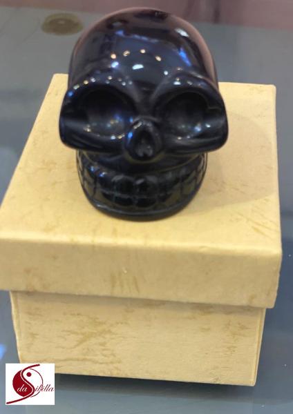 Kristallschädel aus Obsidian – Schutz & Erdung (5,0 cm) in Geschenkschachtel